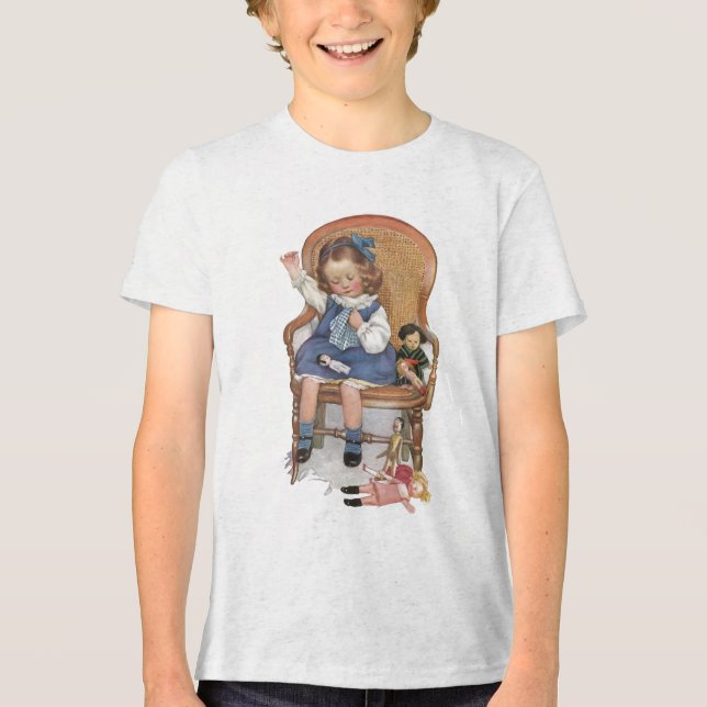 Girl Sewing Dollies Tee (Framsida)