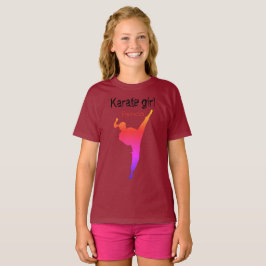 Girl Silhouette Modern Japan Martial Arts Karate T Shirt