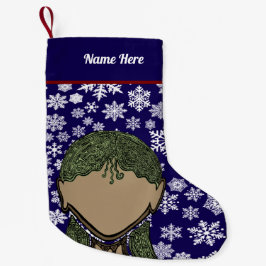 Girl Silhouette Xmas stocking. Liten Julstrumpa