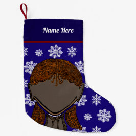 Girl Silhouette Xmas stocking. Liten Julstrumpa