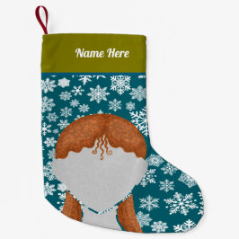 Girl Silhouette Xmas stocking. Liten Julstrumpa