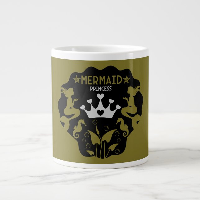 Girl Sjöjungfru Princess Jumbo Mugg (Framsidan)
