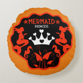 Girl Sjöjungfru Princess Rund Kudde