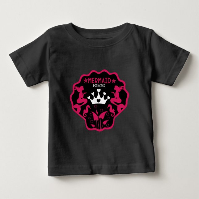 Girl Sjöjungfru Princess T Shirt (Framsida)