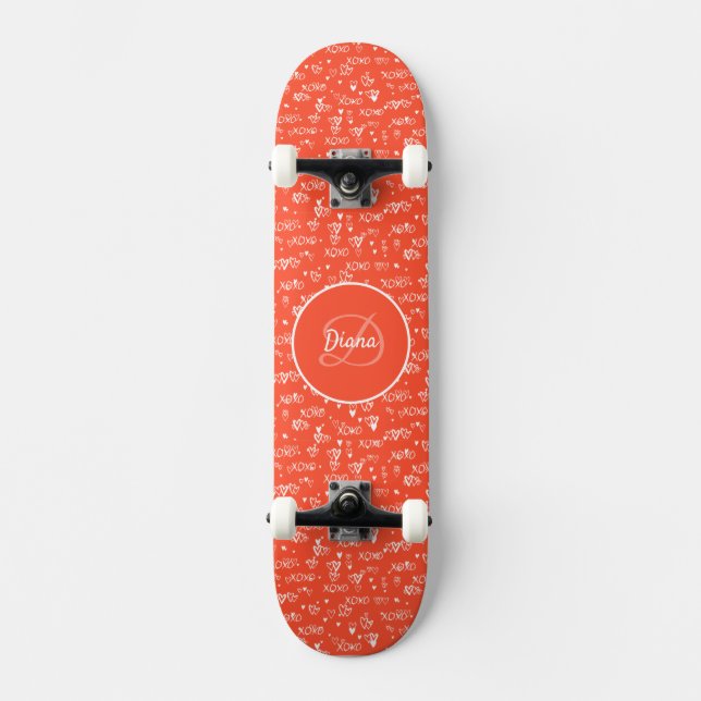 Girl Skateboard Monogram and Name (Framsida)