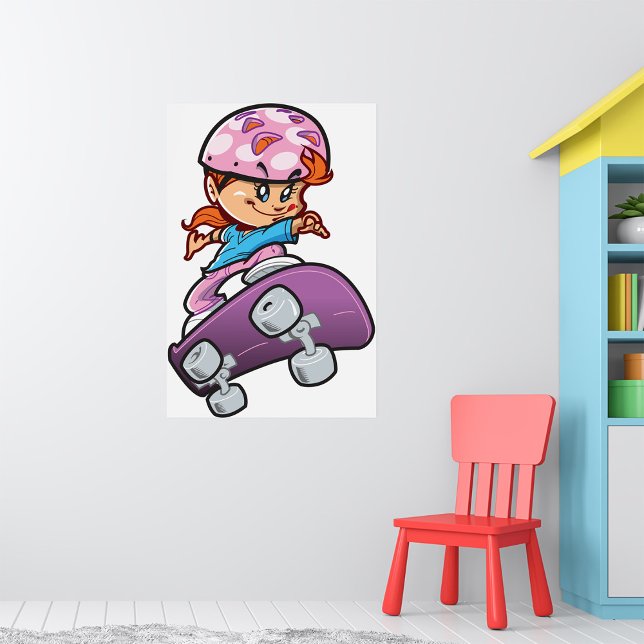 Girl Skateboarder Poster (Skapare uppladdad)