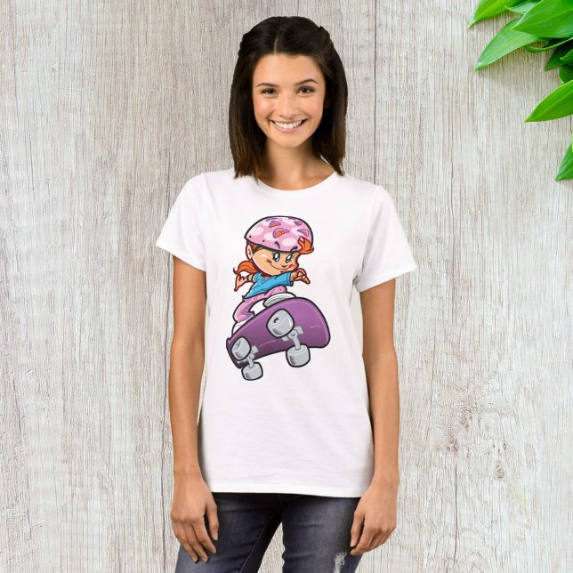 Girl Skateboarder T Shirt (Skapare uppladdad)