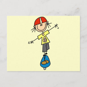 Girl Skateboarder Tshirts och Gifts Vykort