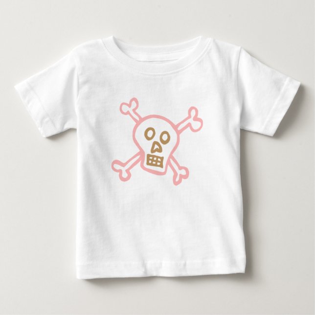 Girl Skull och Crossbone Tee Shirt (Framsida)
