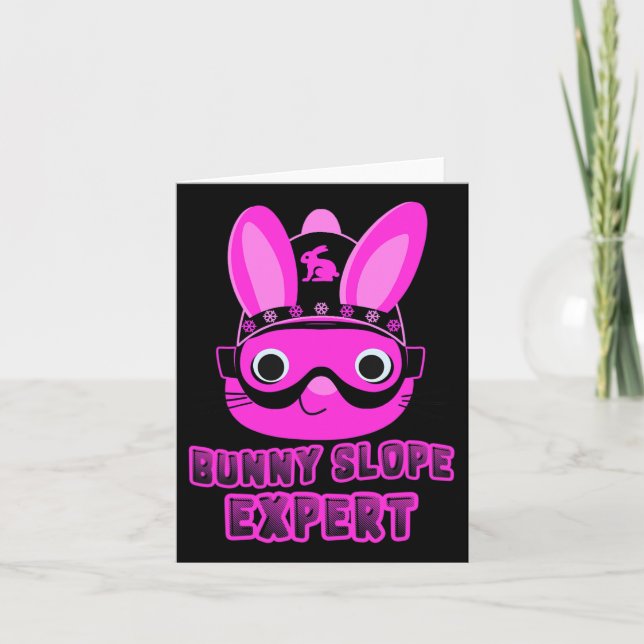 Girl Snö Skiing Snowboarding Beginner Bunny Slope Kort (Framsida)