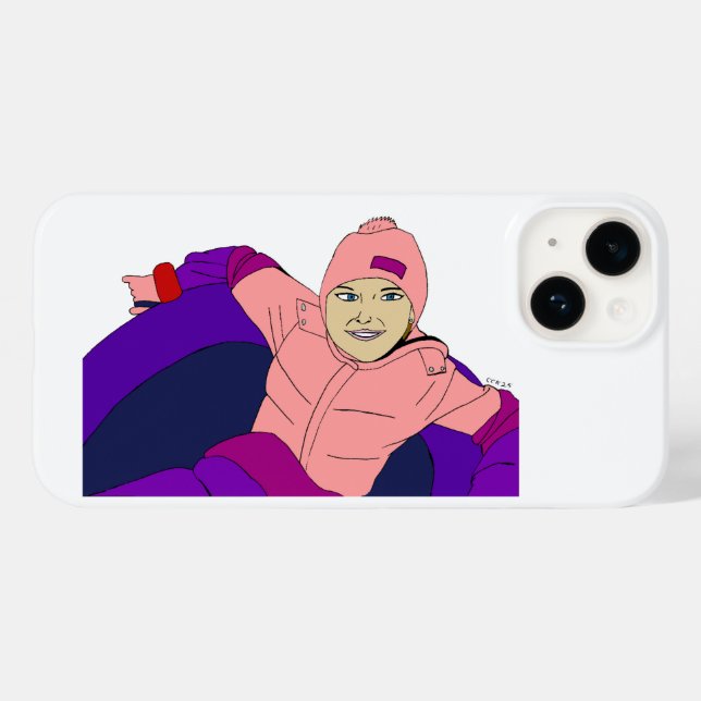 Girl Snö Tubing (Baksida (horisontell))