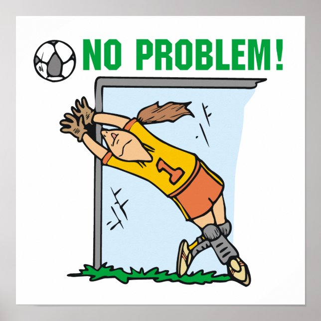 Girl Soccer Goalie T-shirts och Gifts Poster (Framsidan)