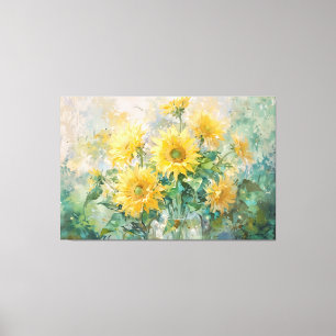 *~* Girl Sol Flowers TV2 Stretched Kanvastryck