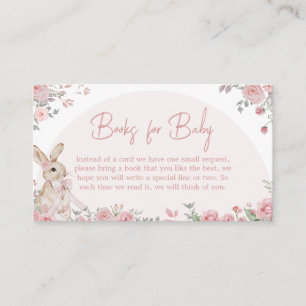 Girl some Bunny Baby Shower Bokar för Baby Tilläggskort