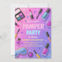 Girl Spa Pamper Party Birthday Invitation Inbjudningar