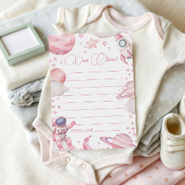 Girl Space Birthday Time Capsule Card Inbjudningar