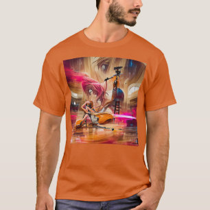 Girl Spela Cello Abstrakt Art T Shirt