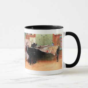Girl Spela Piano Mugg