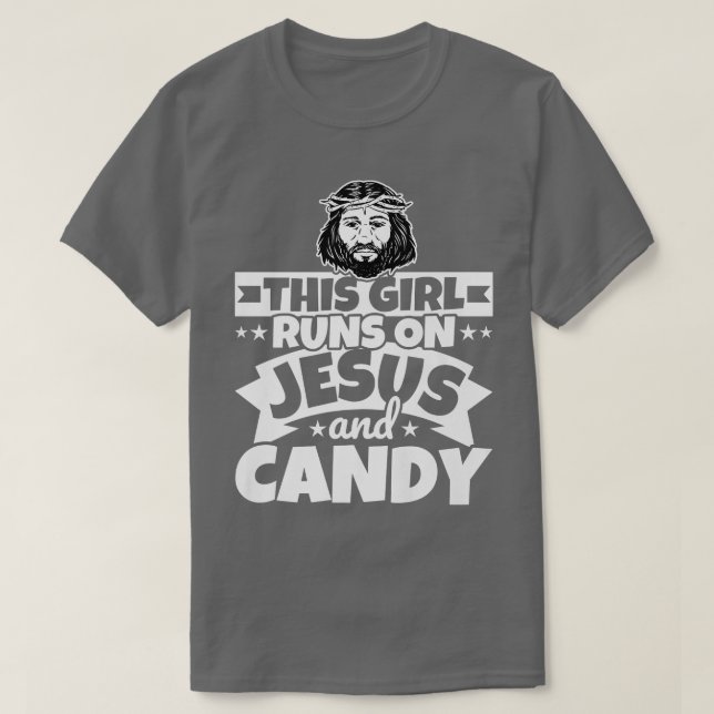 Girl springa on Jesus and candy767 T Shirt (Design framsida)
