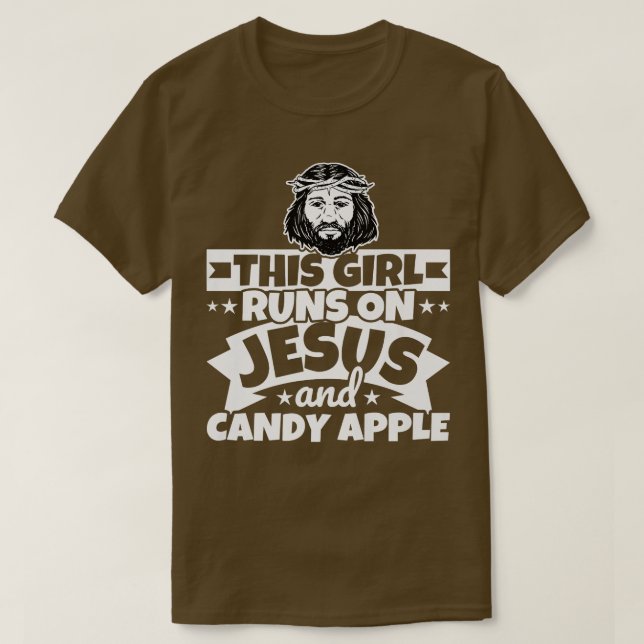 Girl springa on Jesus and candy Apple766 T Shirt (Design framsida)