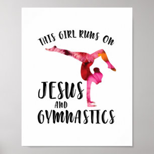 Girl Springa on Jesus and Gymnastics - Acrobatics  Poster