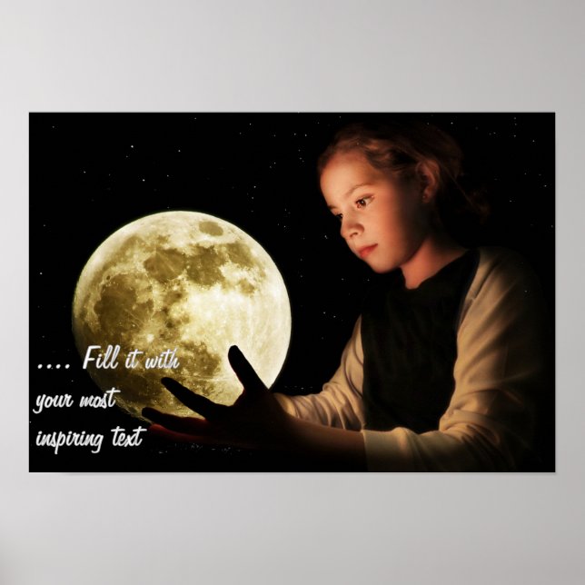 Girl staring at the moon poster (Framsidan)