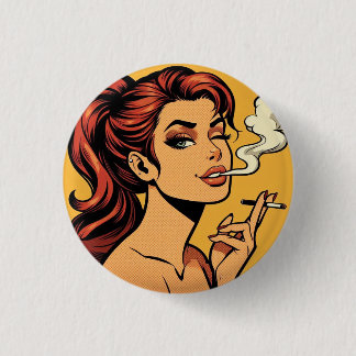 Girl Stoner | Comic book pop art | Smoking lovers Knapp