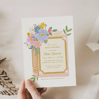 Girl Storybook Baby Shower Invitation Inbjudningar