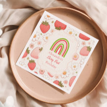 Girl Strawberry Berry First 1 Birthday Party