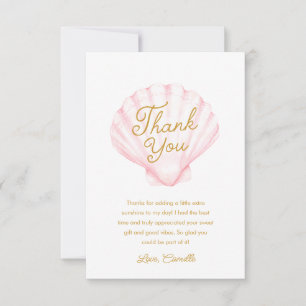 Girl Summer Beach Baby Shower Tack Kort