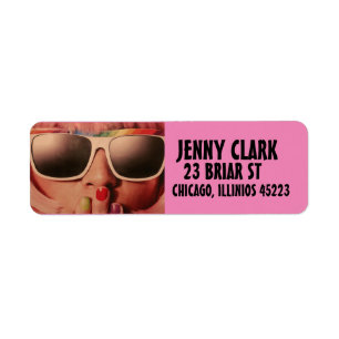 GIRL SUNGLASSES NEW WAVE RETURETIKETTERS RETURADRESS ETIKETT
