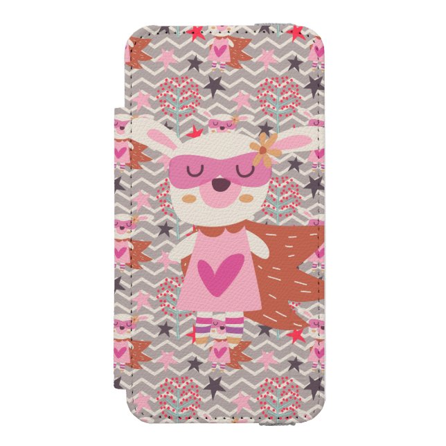 Girl Superhjälte Bunny Incipio iPhone Wallet Skal (Folio Framsidan)
