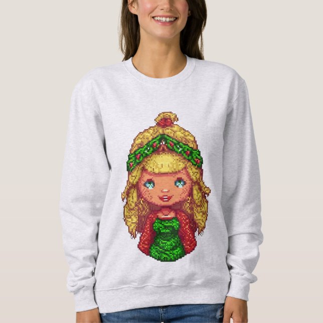 Girl Sweatshirt-julflicka T Shirt (Framsida)