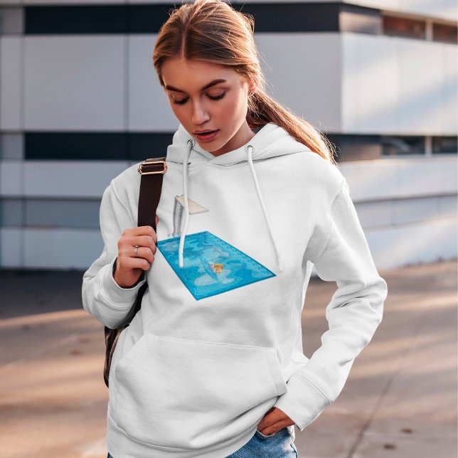 Girl Swimming in A Bassäng Hoodie T Shirt (Skapare uppladdad)