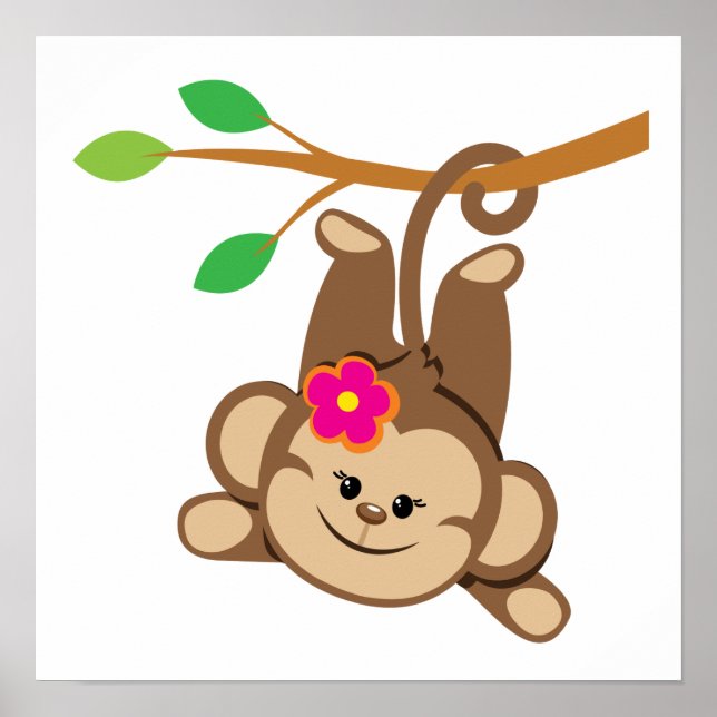 Girl Swinging Monkey Poster (Framsidan)