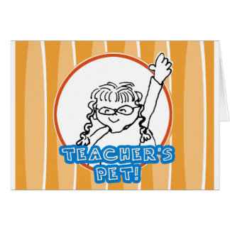 Girl Teacher's Pet Hälsningskort