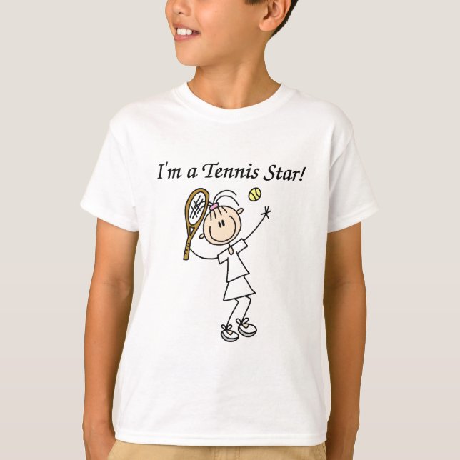 Girl Tennis Star T-shirts och Gifts (Framsida)