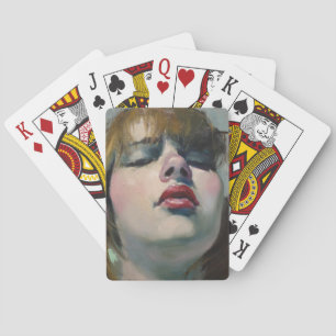 Girl Tittar ner (av Malcolm T. Liepke) Casinokort