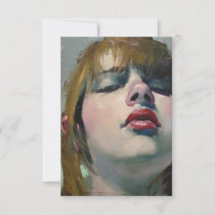 Girl Tittar ner (av Malcolm T. Liepke) Kort