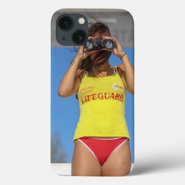 "Girl Tittar through Telescope Phone Case (Baksida)