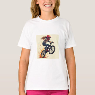 Girl Tonåring T shirt BMX