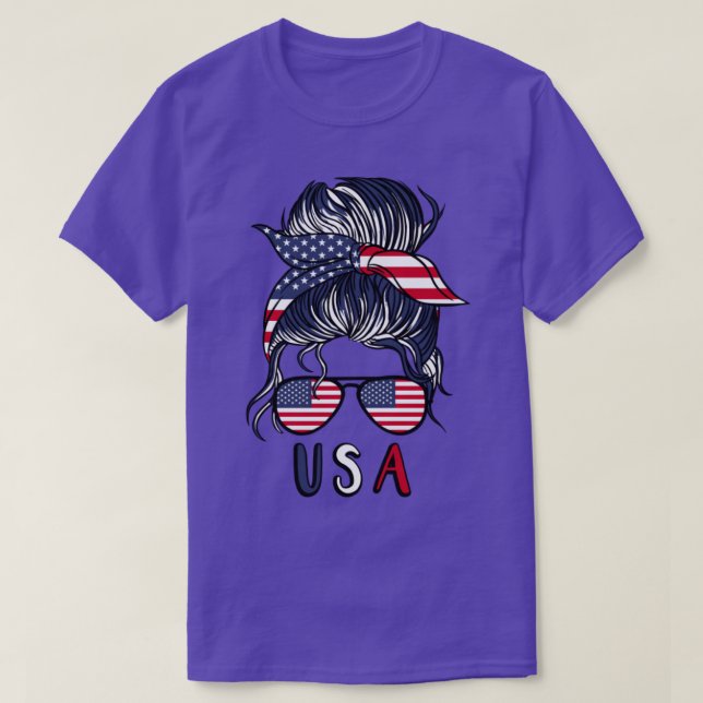 Girl USA 2022 Football America Vm American T Shirt (Design framsida)