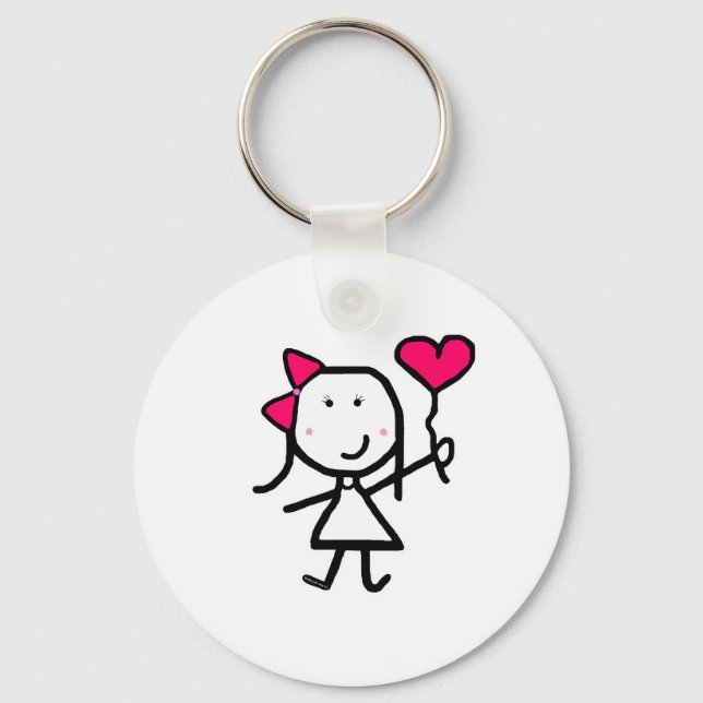 Girl & Valentine Nyckelring (Framsida)