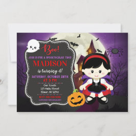 Girl Vampire Halloween Birthday-inbjudan Inbjudningar