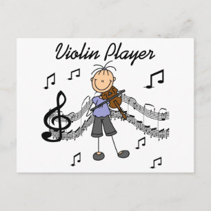 Girl Violin Player Tshirts och Gifts Vykort