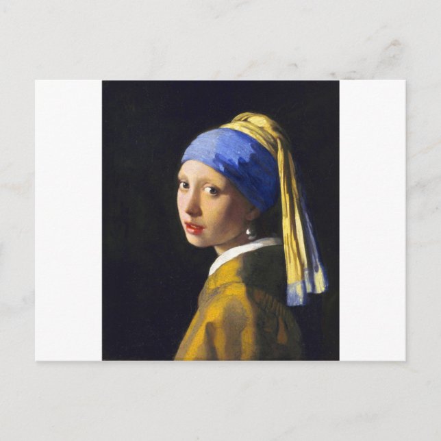 Girl w Pearl Earring ~ Vermeer Vykort (Framsida)