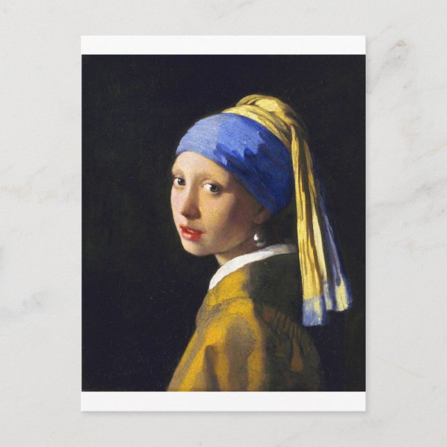 Girl w Pearl Earring ~ Vermeer Vykort (Framsida)