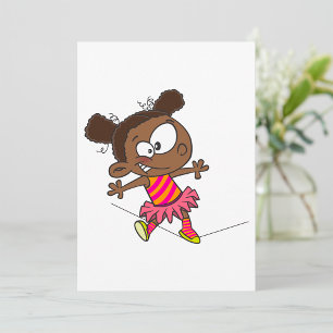 Girl Walking A Tightrope Inbjudningar