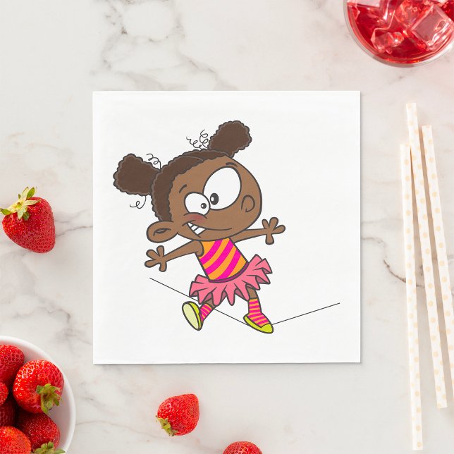 Girl Walking A Tightrope Pappersservett (Skapare uppladdad)