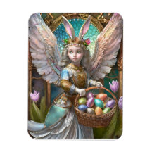 Girl Wearing Påskhare Angel Costume